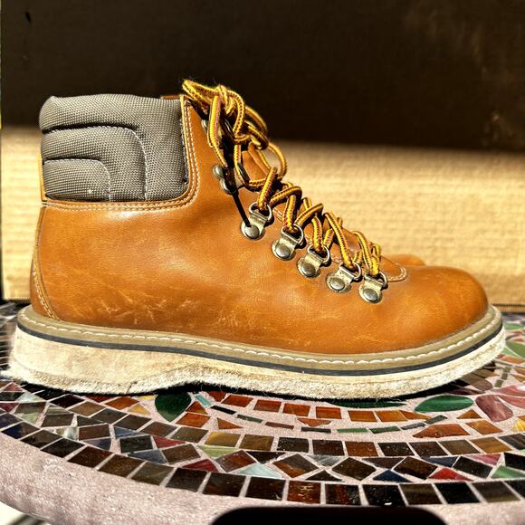 Simms Wading Shoe Fishing Boots Lace Up Leather Comfort Outdoor Brown US 7 - Picture 2 of 7